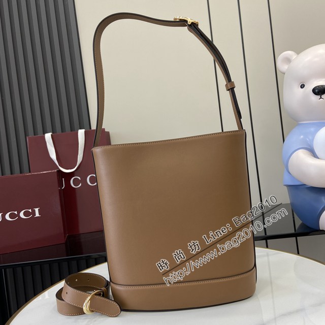 Gucci專櫃古馳2025春夏系列最新款水桶包手提單肩斜挎女包 jh2619型號：833660
